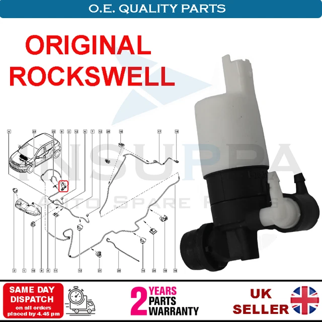 DEMULAX Pompe De Lave-Glace Pompe, For Dacia, Logan Duster 2010-2014 For Sandero 1.2 1.5 DCI For MCV Estate 2013 9641553980 643475 Moteur De Pompe De Nettoyage De Pare-Brise