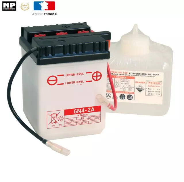 Batterie 6v/4Ah SUZUKI GP 125 1980 - 1982/RV 125 VAN VAN RV125 1974 - 1977