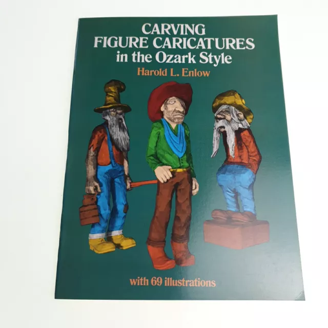 Carving Figure Caricatures Ozark Harold Enlow 1975 Paperback Book