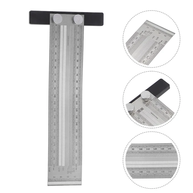 CARPENTER ANGLE RULER Scribing Ruler Marking Measuring Tool Adjustable ...