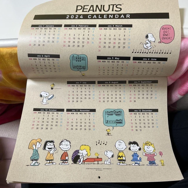 PEANUTS 2024 CALENDAR With Schedule Book £33.12 PicClick UK