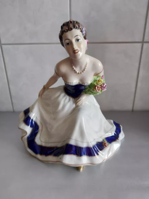 Porzellanfigur-~Royal Dux Deutschland-~Art Deco-~Mariette-~bis 1947-~