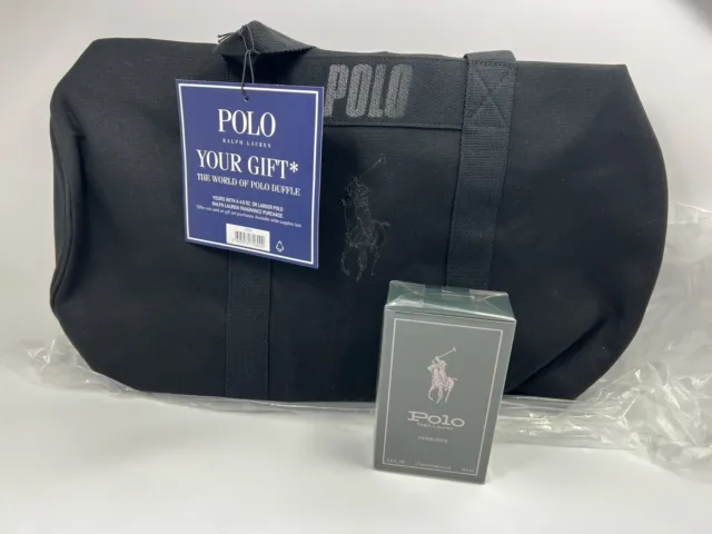Polo by Ralph Lauren, 4 oz Cologne Intense Spray for Men + Polo Duffle Bag