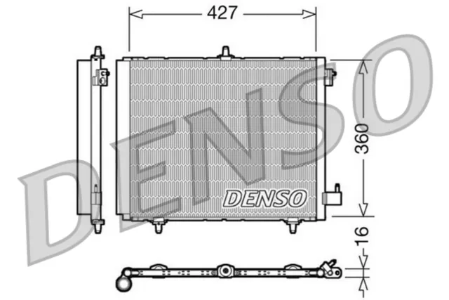 Kondensator Klimaanlage DENSO DCN21009 für DS PEUGEOT C3 CITROËN C2 207 SW 1007