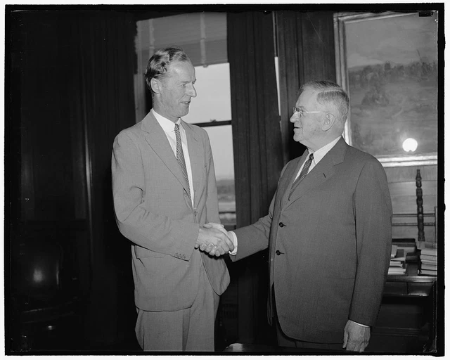 Reproduced 1938 Photo Harold Ickes, Right o