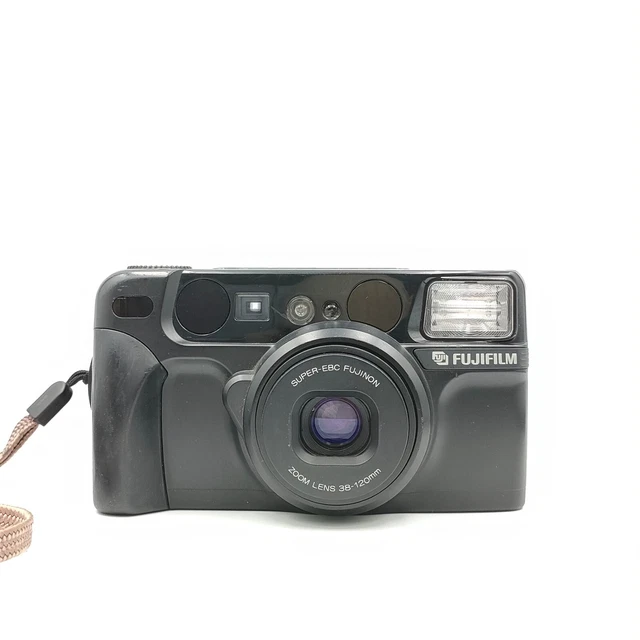 *EXCELENTE* Cámara fotográfica Fujifilm Zoom Cardia Super 312 negra apuntar y disparar 35 mm