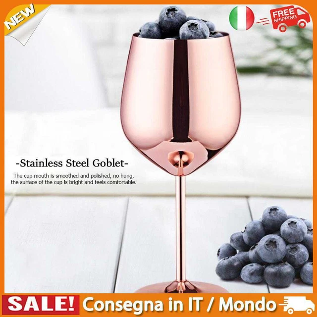 IT 500mL Stainless Steel Juice Goblet Drum Shape Red Wine Cup (Copper Plating)