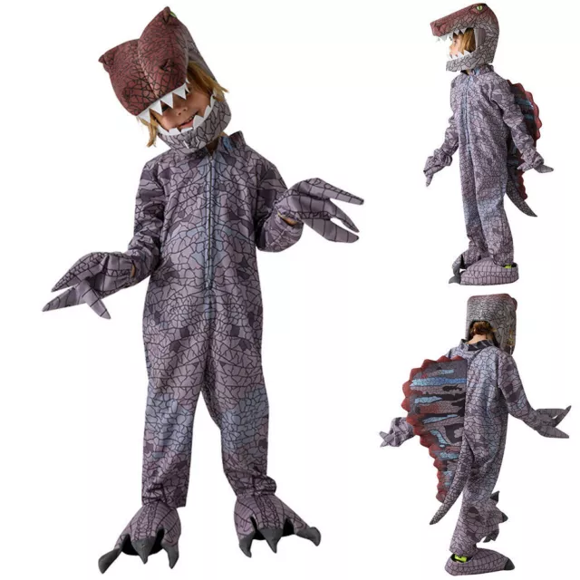 Kinder Jurassic Cosplay Spinosaurus Dinosaurier Kostüm Karneval Jungen Mädchen