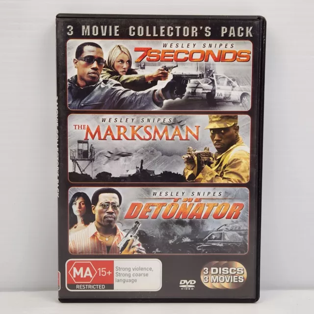 7 Seconds+The Marksman+The Detonator DVD Movie Wesley Snipes Action Thriller R 4