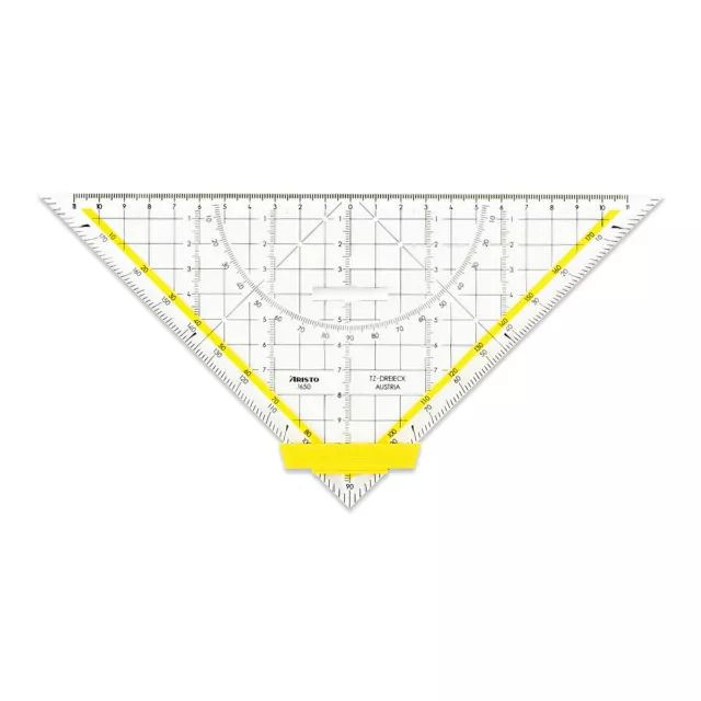 ARISTO Geodreieck mit Griff 25cm abnehmbar Tz Dreieck Zeichendreieck Kunststoff 3