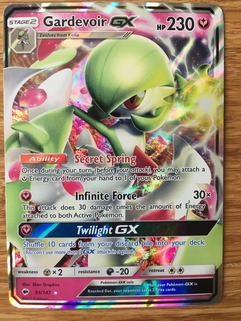 Gardevoir GX 93/147 SM Burning Shadows Ultra Rare Pokémon Card 2017 New