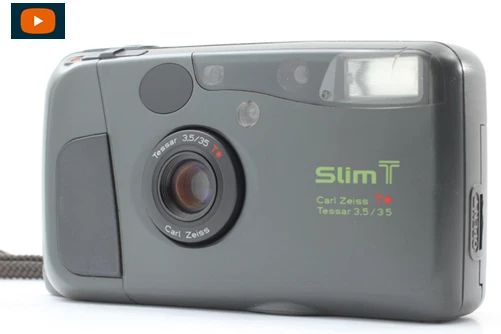 Tested【Exc+5】Kyocera Slim T Yashica T4 Point & Shoot Camera LCD Works from JAPAN