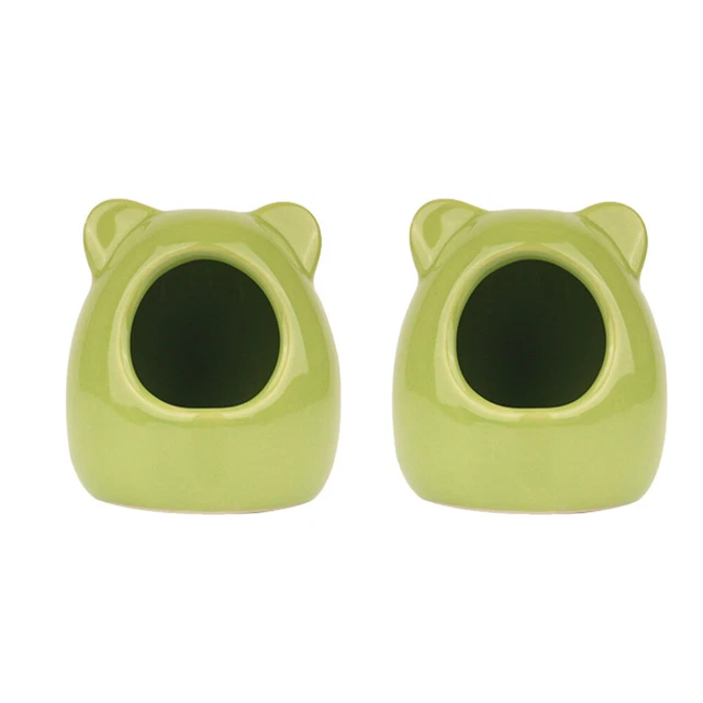 2 Pcs Hamsterhaus Kleines Tierhaus Nest Keramik Meerschweinchen Käfig Gemütlich