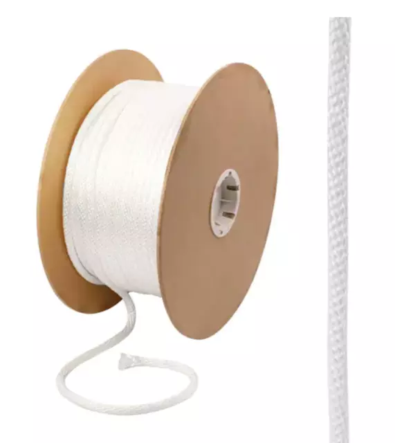 Everbilt  3/8 in. x 400 ft. Nylon Solid Braid Rope Spool White 72600