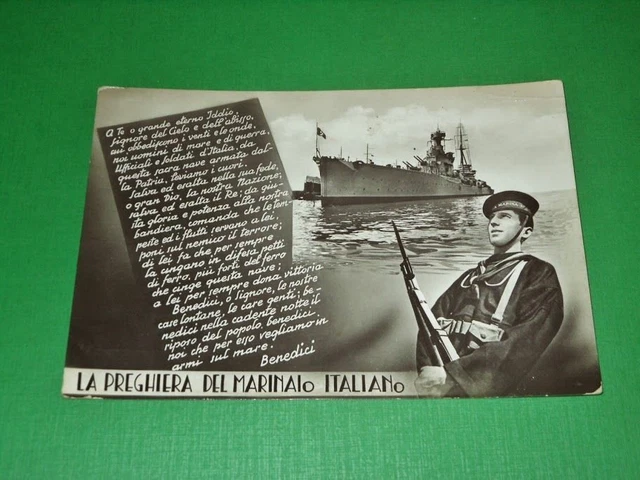 CARTOLINA MARINA La preghiera del Marinaio Italiano 1941 EUR 7,99