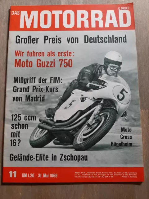 Motorrad 11/1969 Moto Guzzi Ambassador 750 ccm - Hercules K105 - Straßen-WM