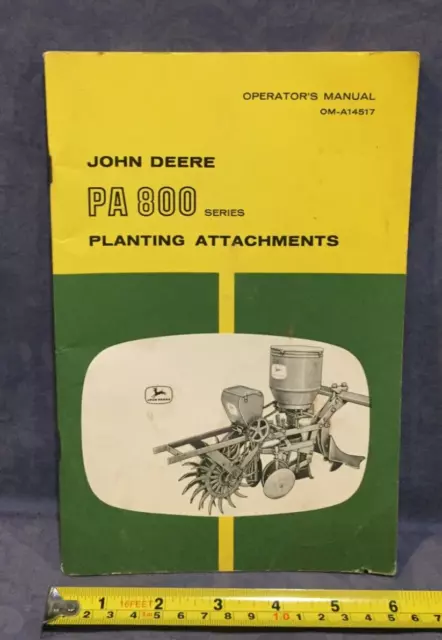 John Deere Operator's Manual  OM-A14517 PA 800 Planting Attachments