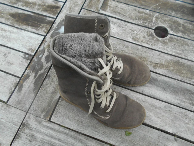 COLLECTOR  ET SEXY BOTTINES MARRON cuir DAIM T36  RIEKER TBE A 14€ ACH IMM FP CO