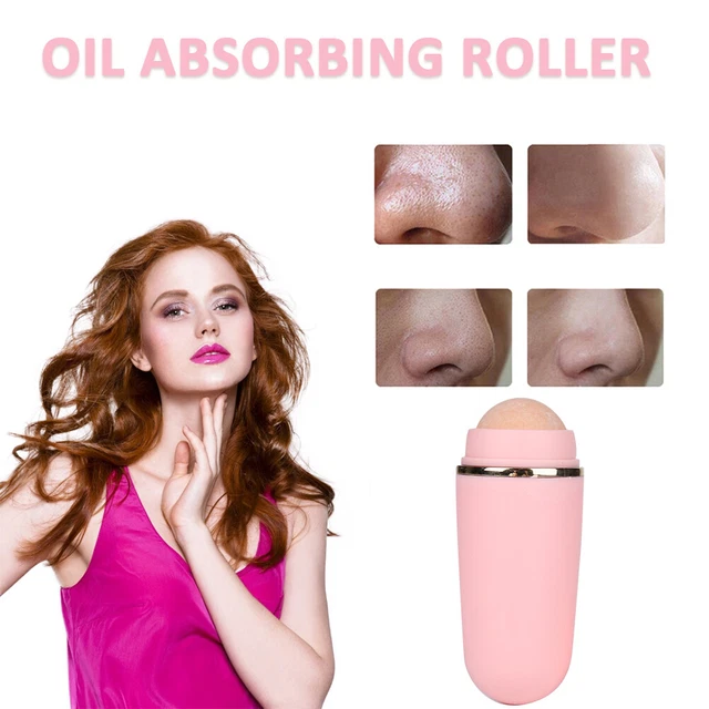 Rullo assorbente olio viso pietra vulcanica estate palla rimozione macchie (rosa) -de