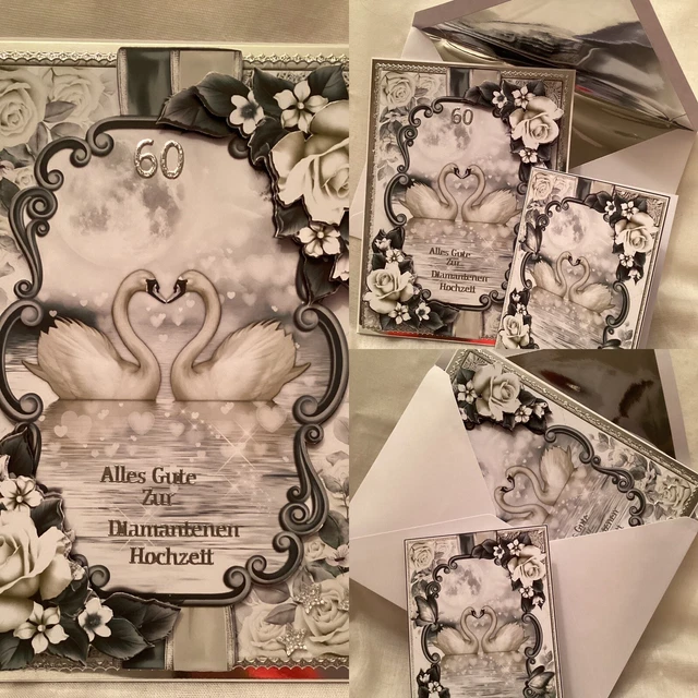 Glückwunschkarte Zur Hochzeit "Happy Hochzeit" Mit Goldprägung, 12x18 Cm, Aus Karton