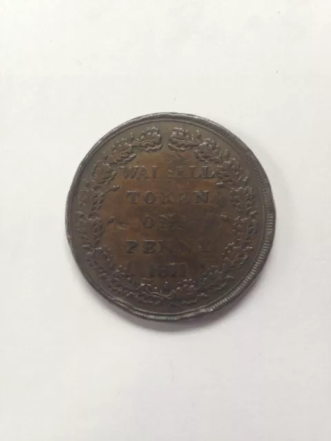 Walsall One Penny Token 1811 Druids Head Joseph Parker