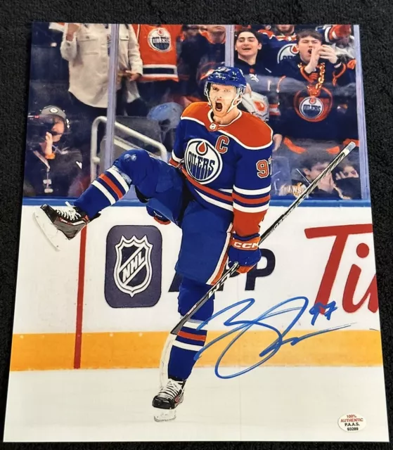 Connor Mcdavid Signed Edmonton Oilers 8x10 Photo with COA