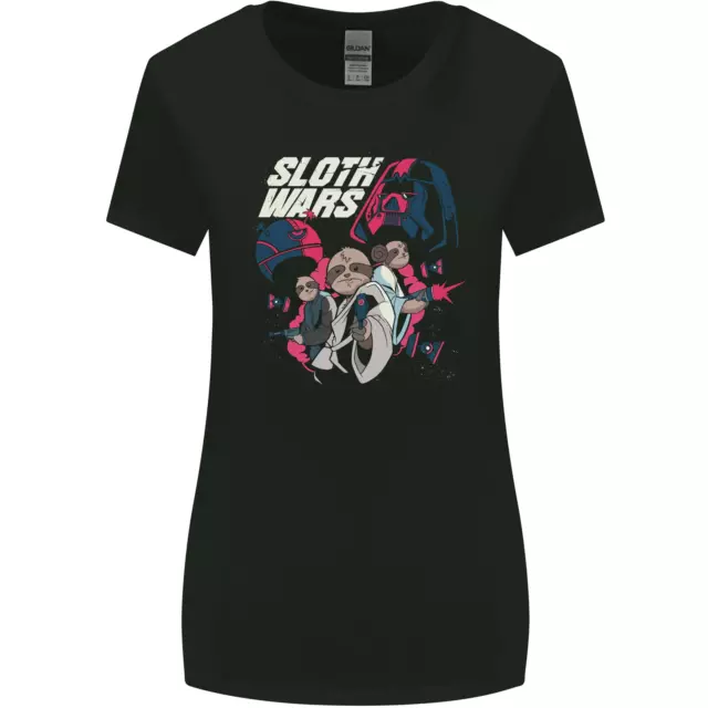 Maglietta da donna taglio più largo Sloth Wars divertente parodia TV e film