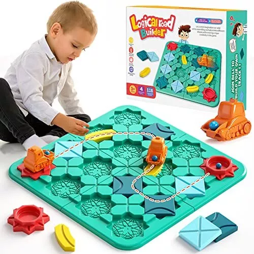 burgkidz Logico Puzzle Labirinto Giochi da Tavolo Costruttore di Strade (Y9d)