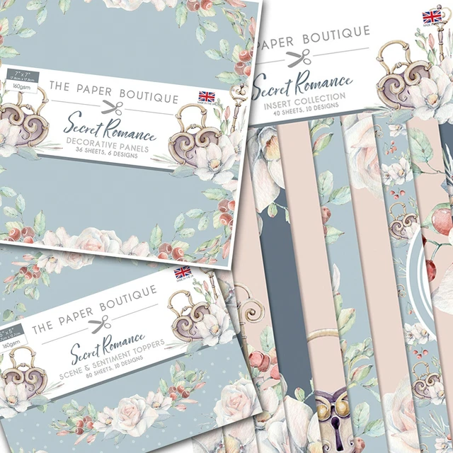 The Paper Boutique "Secret Romance" Collection Card Making Scrapbooking