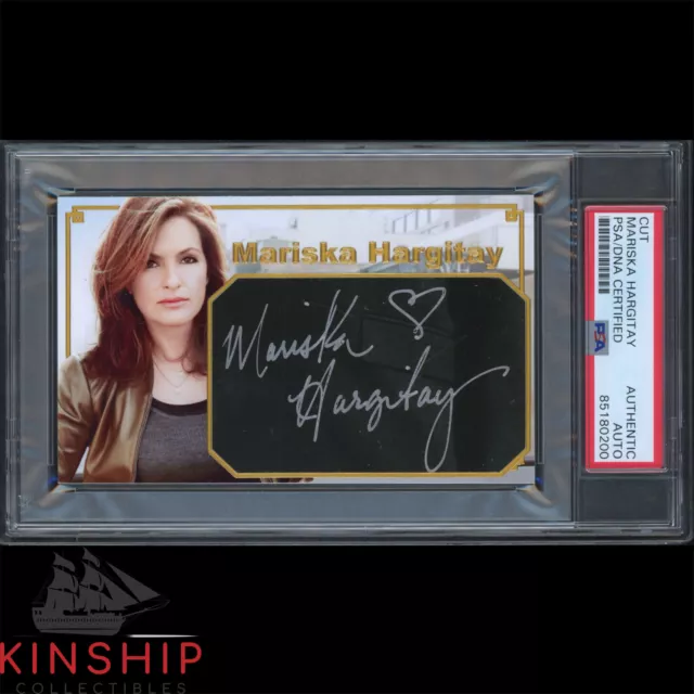 Mariska Hargitay signed 3x5 Custom Card PSA DNA Slab Law & Order SVU Auto C2691