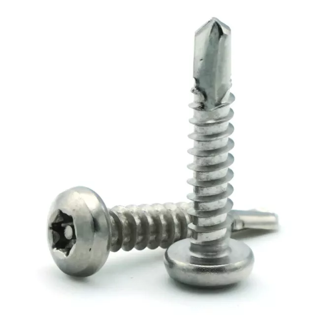 #8 Stainless Steel Torx Security Star With Pin Pan Head Self Drilling Screws