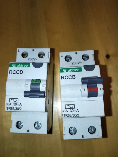 CRABTREE LOADSTAR RCD / RCCB 63A 30mA Type AC 18R63/30/2 £11.11 ...