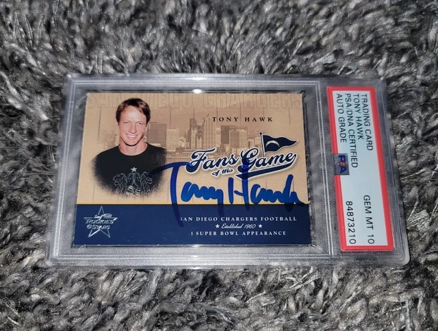 Tony Hawk Signed 2004 Donruss Fans of the Game Rookie Card PSA GEM MT 10 AUTO