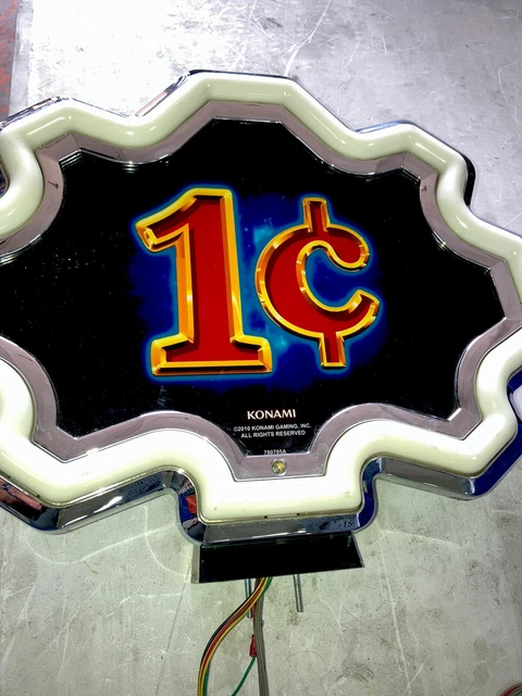 KONAMI 1 Cent PODIUM KP3 SLOT MACHINE  TOPPER Penny
