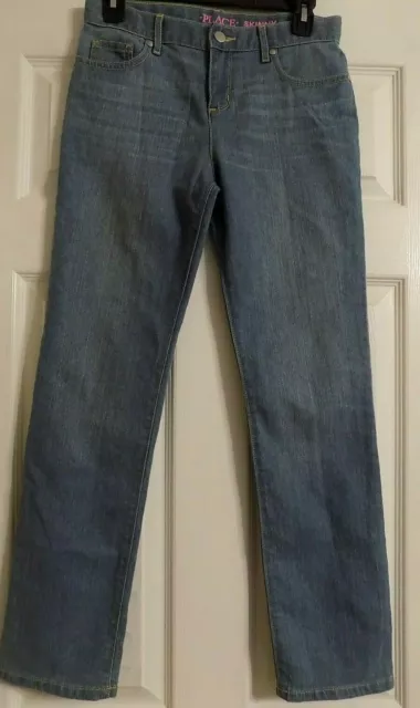 NEW Girl's The Children's Place Skinny Denim Blue Jeans Size 14 Adjustable Waist