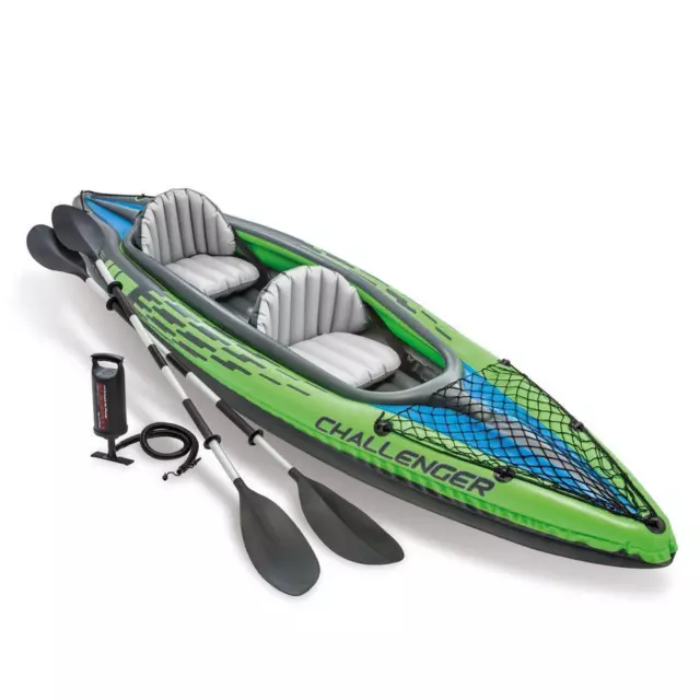 Canoa gonfiabile Intex 68306 Challenger K2 2 persona remi pompa Kayak - Rotex