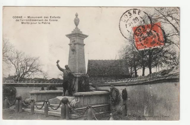 COSNE SUR LOIRE - Nievre - CPA 58 - le monument aux Morts