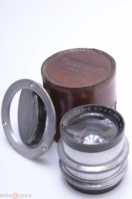 ✅ Hermagis 210Mm 4.5 Anastigmat 4X5, 5X7 Lf Rare Aluminum Lens W/ Flange & Case