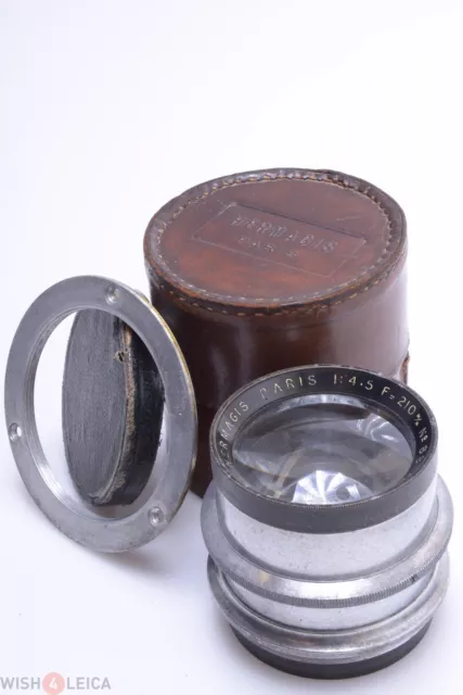✅ Hermagis 210Mm 4.5 Anastigmat 4X5, 5X7 Lf Rare Aluminum Lens W/ Flange & Case ✅ Hermagis 210Mm 4.5 Anastigmat 4X5, 5X7 Lf Rare Aluminum Lens W/ Flange & Case
