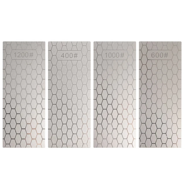4 piezas cuchillo de cocina rectangular piedra afilada diamante