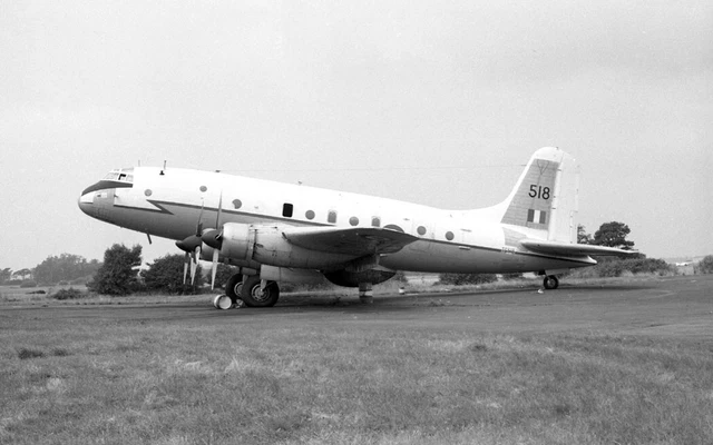 ex-SCBS, Hastings T.5, TG518 at Carlisle Airport, Aug 1969 - original B&W neg