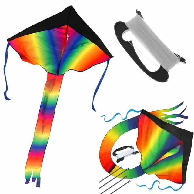 3D SCHIFF SEGELBOOT Regenbogen Flugdrachen Kinderdrachen Drachen Sport