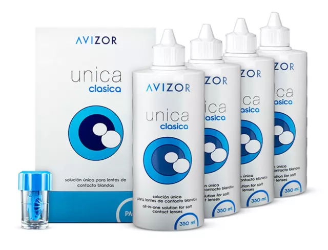 AVIZOR UNICA All-In One Lösung für weiche Kontaktlinsen 4 x 350 ml NEU