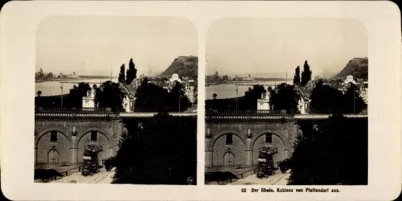 Stereo photo Koblenz in Rhineland-Palatinate, city view from... - 10894130