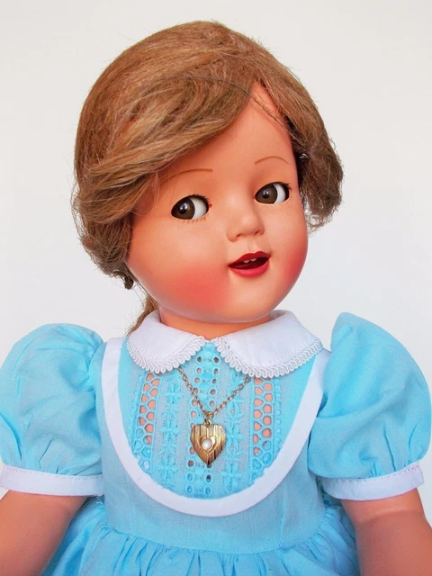 Ancienne Poupée Raynal (?) – 70 Cm – Carton Bouilli – Yeux Dormeurs – 1930