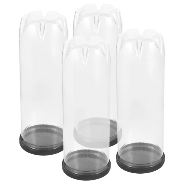 4 Pcs Tennisbehälter Kunststoff Tennis-Zylinder Transparentes