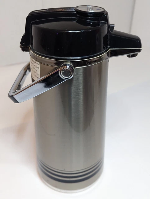 Vtg  Lever POT Peacock Vacuum Bottle 1.9L Pump Used