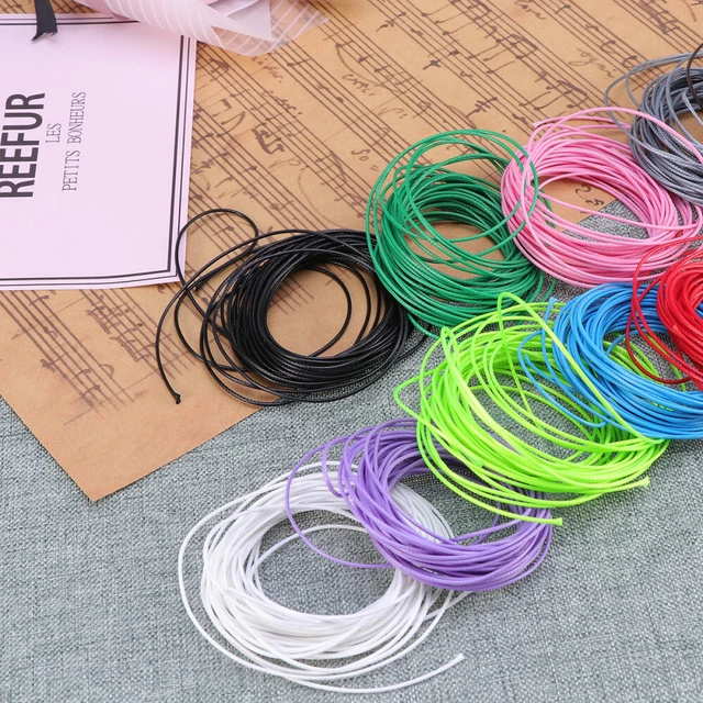 10 Pcs 1mm Gewachste Baumwollkordel Gewachster Baumwollfaden