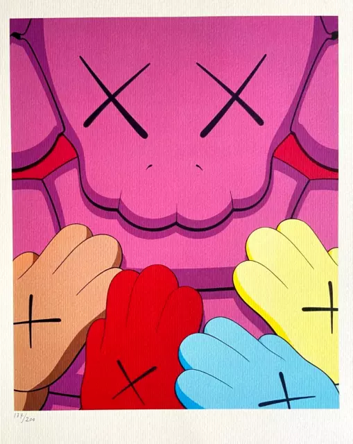 Kaws - Litografía Mori Arte Museum 2021 Yayoi Kusama Murakami Koons )