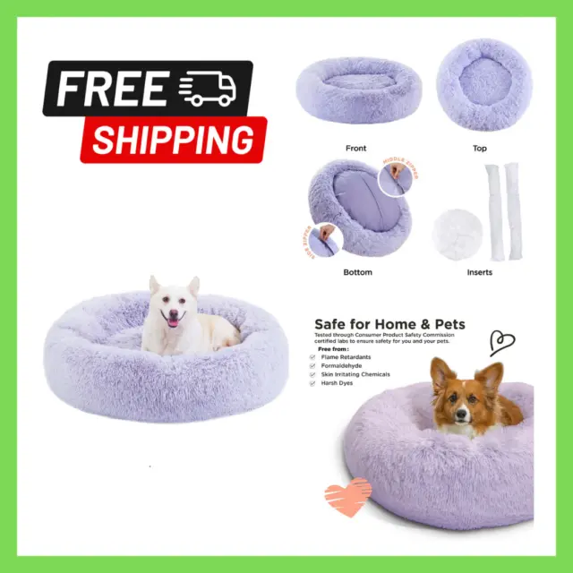 The Original Calming Donut Cat and Dog Bed - Medium - Free Shipping